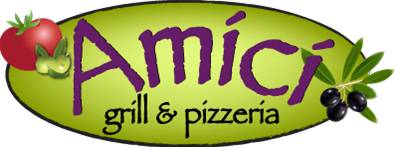 Amici 's logo. Amici was named as a top choice for its gorgeous view from the patio and great food